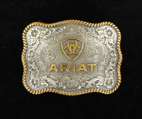 Ariat Antique Silver and Gold Oval Buckle