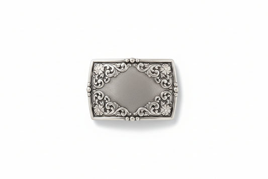 Ariat Buckle Rectangle Floral Engraved