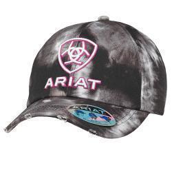 Ariat Womens PonyFlo Embroidered Logo Tie Die Black Cap