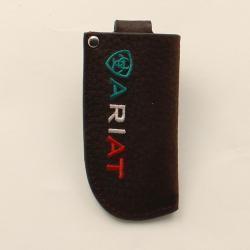 Ariat Leather Vertical Knife Sheath Mexico Logo Rowdy Brown