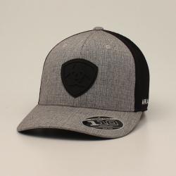 Ariat Mens Cap-FlexFit 110 Rubber Shield Patch Charcoal