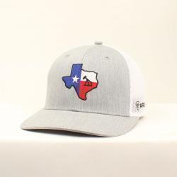 Ariat Grey & White Texas Oil Derrick Patch Cap