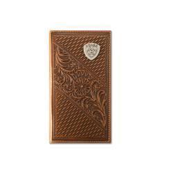 Ariat Basketweave Floral Rodeo Wallet/Checkbook Cover