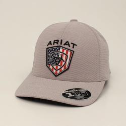 Ariat Mens Snap Back FlexFit 110 USA Flag Grey