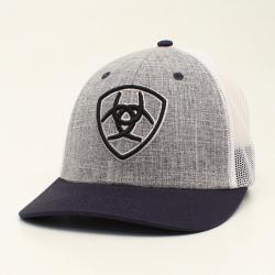 Ariat Mens Snapback Grey Embroidery Navy