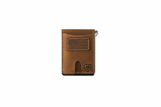 Ariat Money Clip Flag Patch Medium Brown