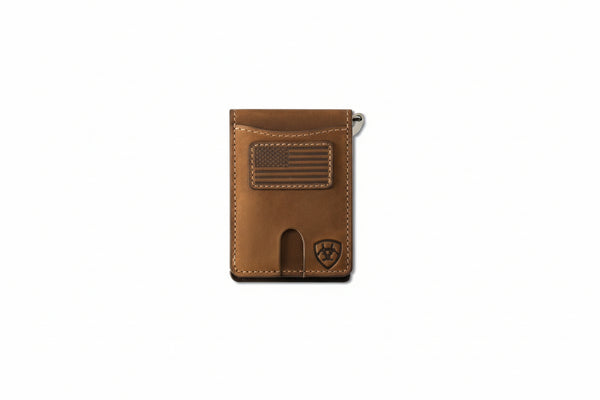 Ariat Money Clip Flag Patch Medium Brown