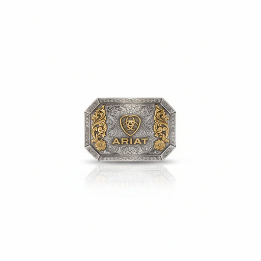 Ariat Rectangle Buckle Floral Emblem