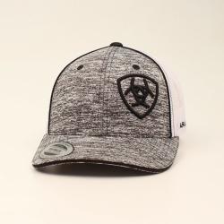 Ariat Youth SB Heathr Offset Large Logo Black