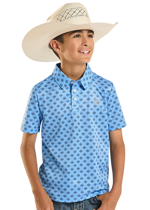 Rock&Roll Mini Aztec Geo Printed Polo