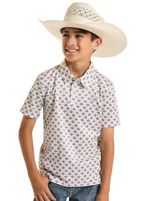 Rock&Roll Mini Aztec Geo Printed Polo