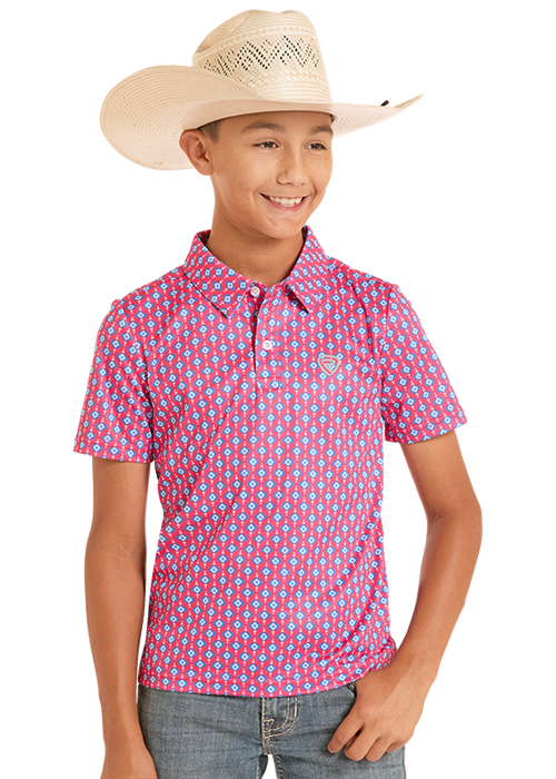 Rock&Roll Mini Aztec Geo Printed Polo