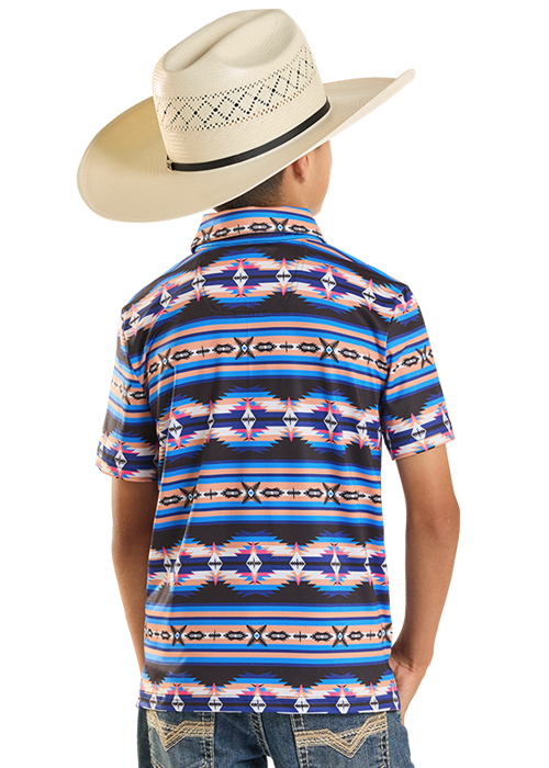 Rock&Roll Mini Aztec Geo Printed Polo
