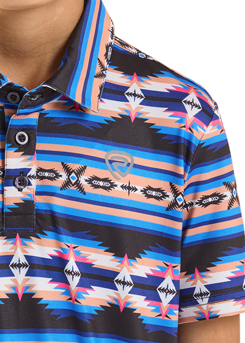 Rock&Roll Mini Aztec Geo Printed Polo