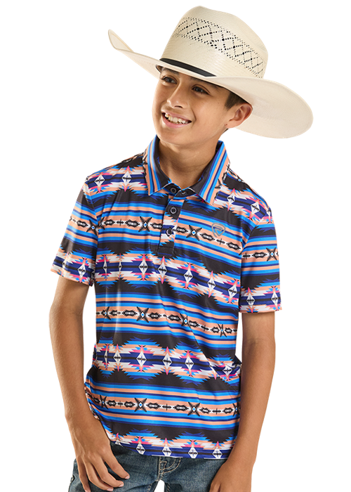 Rock&Roll Mini Aztec Geo Printed Polo