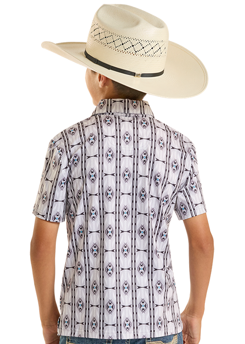 Rock&Roll Mini Aztec Geo Printed Polo