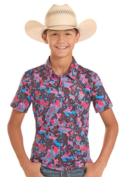 Rock&Roll Boy's Camo Printed Polo