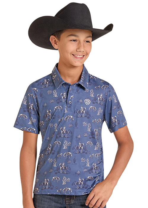 Rock&Roll Novelty Print Lite Polo