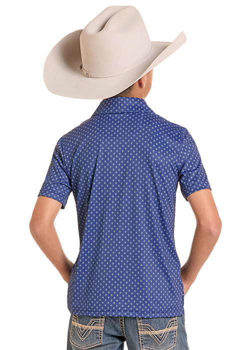 Rock & Roll Micro Geo Print Polo