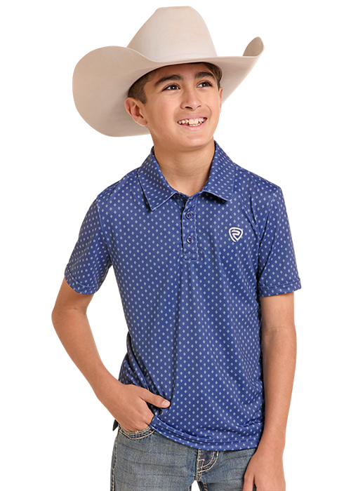 Rock & Roll Micro Geo Print Polo