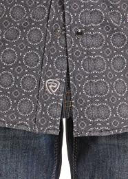Rock&Roll Youth Mmedallion Printed LS Snap