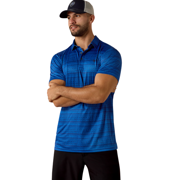 Ariat Men's All Over Print Fitted Polo