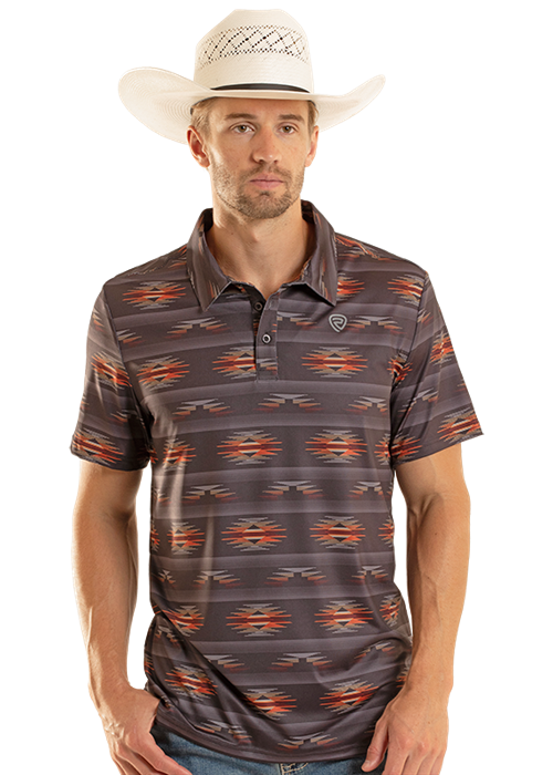 Rock&Roll Aztec Printed Polo