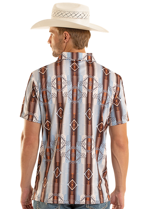 Rock&Roll Aztec Printed Polo