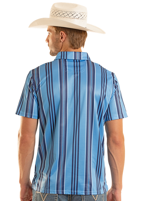 Rock&Roll Stripe Printed Polo