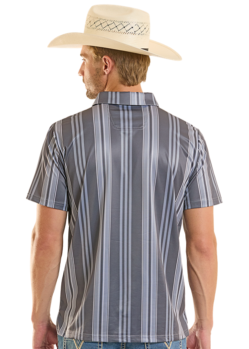 Rock&Roll Stripe Printed Polo