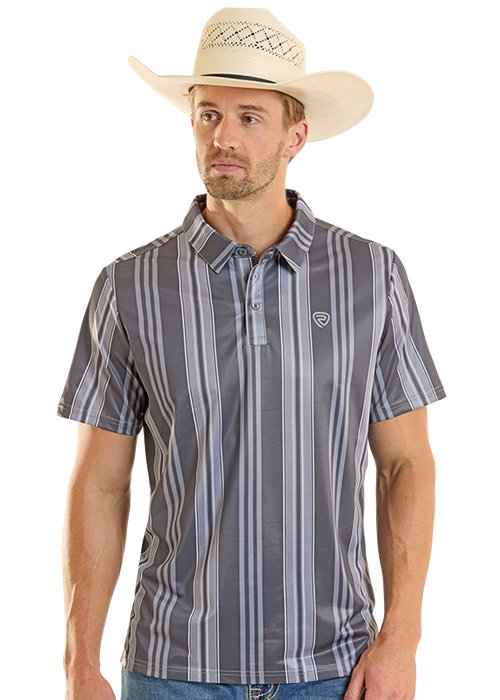 Rock&Roll Stripe Printed Polo
