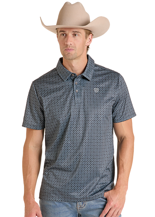 Rock&Roll Medallion Print Polo