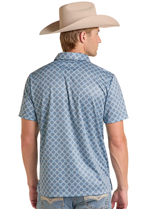 Rock&Roll Medallion Print Polo