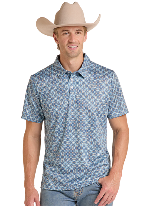 Rock&Roll Medallion Print Polo