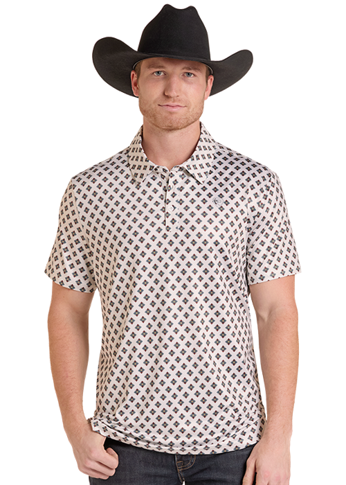 Men's Rock&Roll Aztec Print Lite Polo