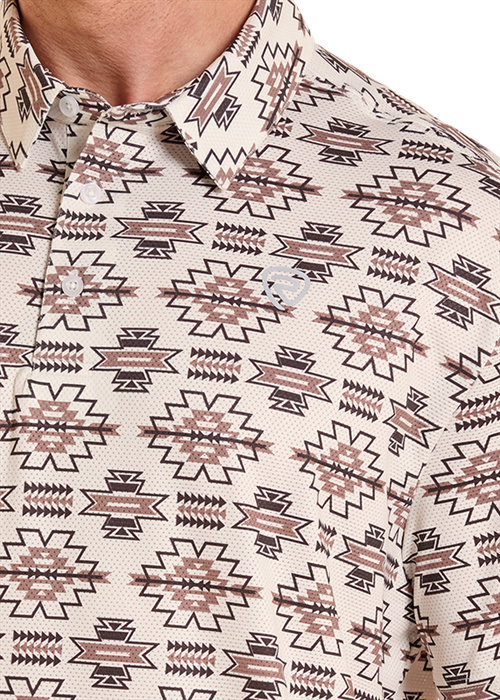 Rock&Roll Southwestern Print Polo