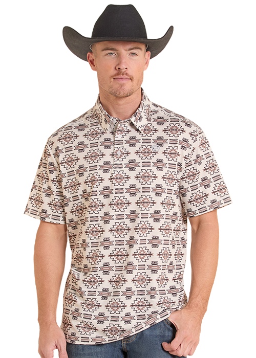 Rock&Roll Southwestern Print Polo