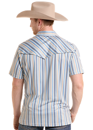 Rock&Roll Striped Core Western Polo - Beige