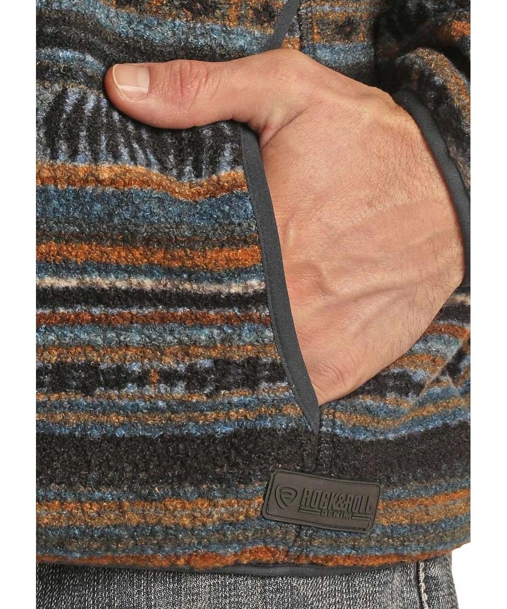 **FINAL SALE** Rock & Roll Cowboy Men's Aztec Berber Pullover