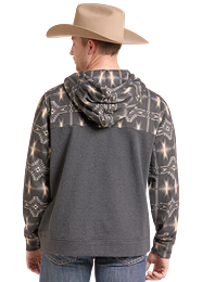 Rock&Roll Aztec-Blocked Printed Hoodie
