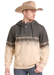 Rock&Roll Border Printed Hoodie