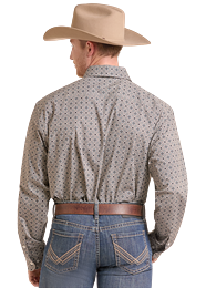 Rock&Roll Medallion Printed Long Sleeve Button Down