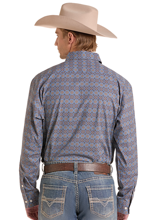 Rock&Roll Medallion Print LS Shirt