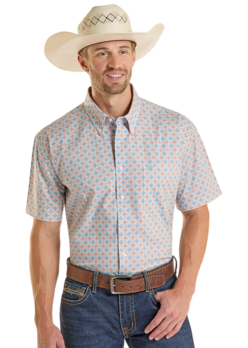 Rock & Roll Medallion Printed SS - Orange
