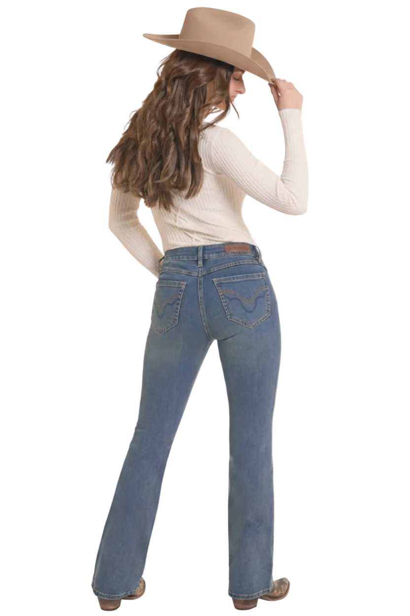 Women's Rock&Roll Denim Sculpted Mid Rise Boot Jean