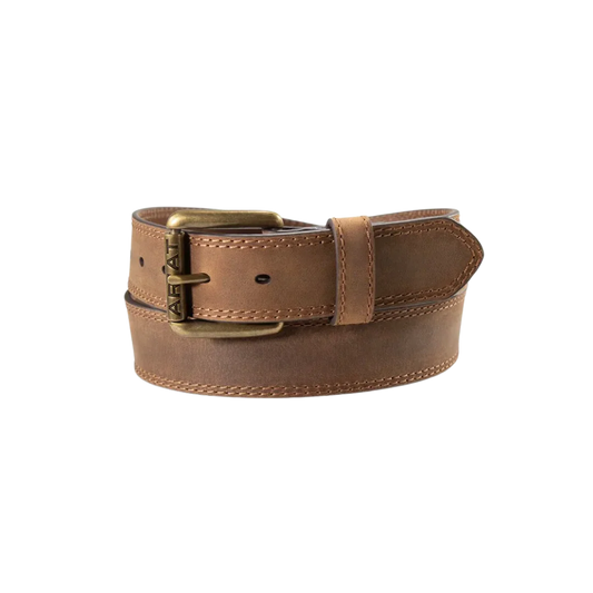 Ariat Work Men’s Brown Double Stitched Belt
