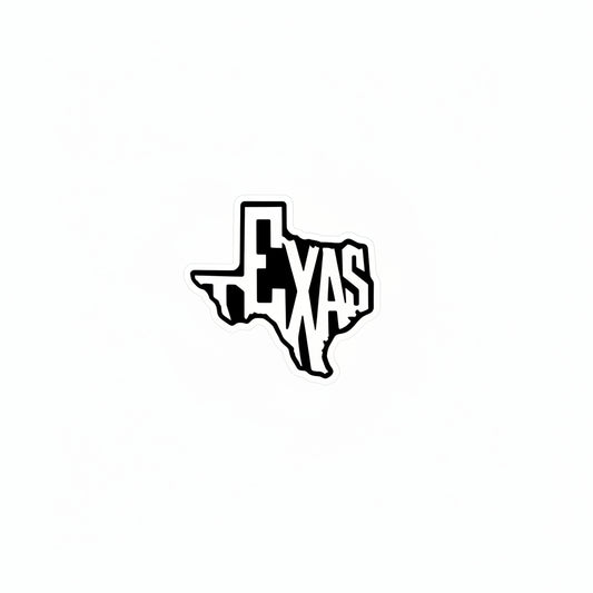 Black & White Texas Sticker