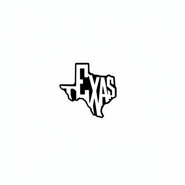Black & White Texas Sticker