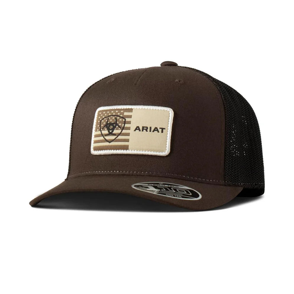 Ariat American Flag Patch Brown Cap