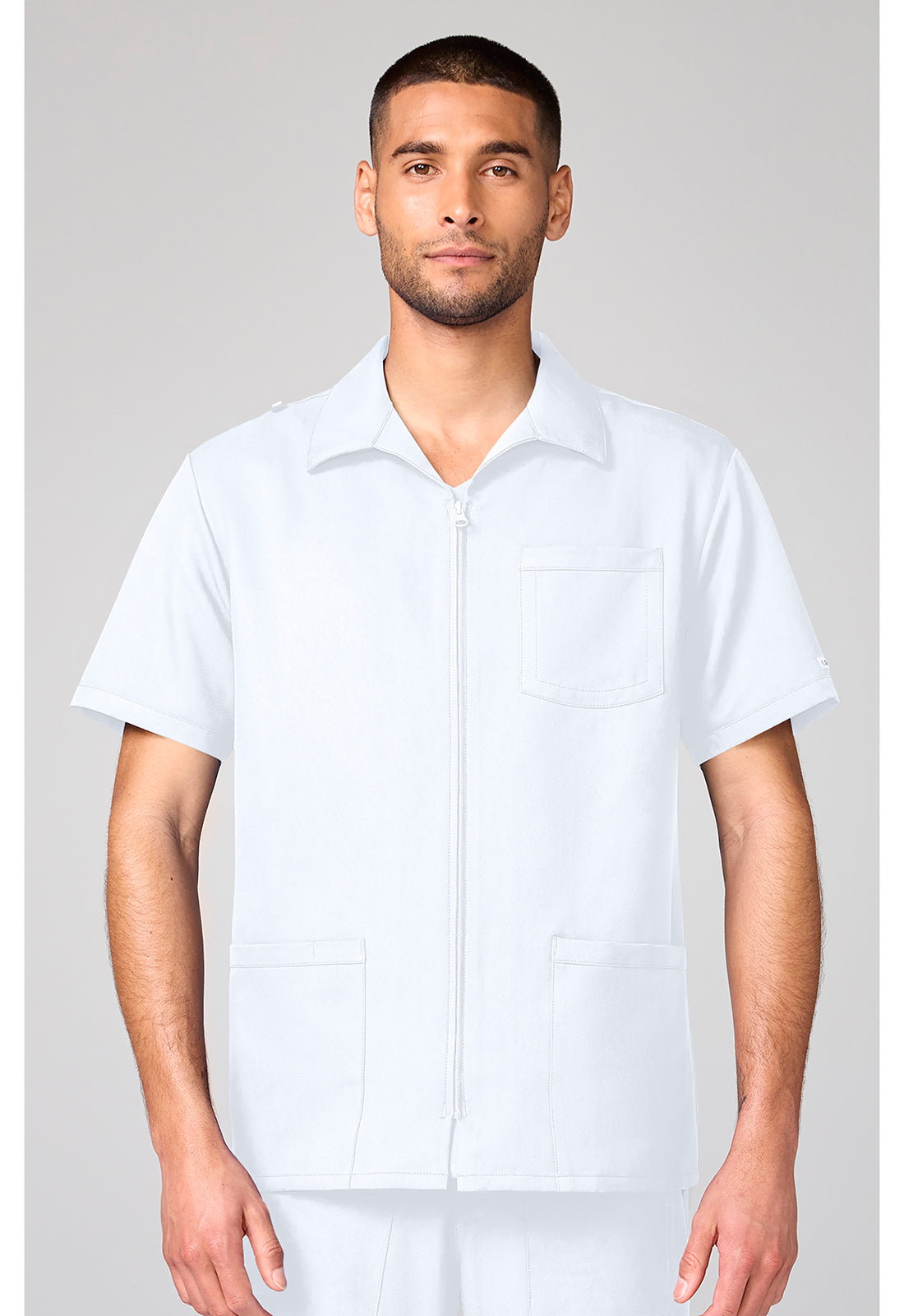 Men's Full Zip Jacket in White
